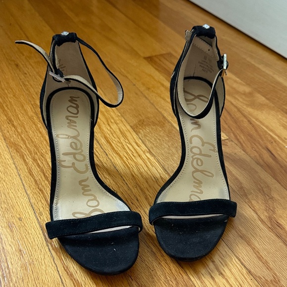 Sam Edelman Black Ankle Strap Heels - Picture 1 of 4